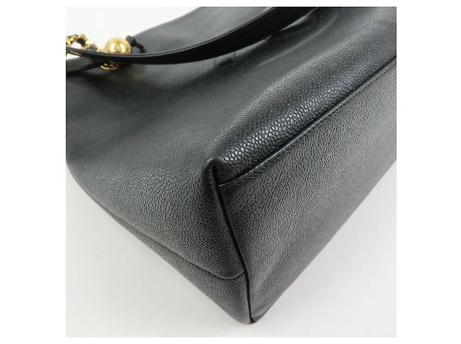 CHANEL COCO Mark Caviarskin Chain Shoulder Bag Tote Bag Black A03578 - view 9