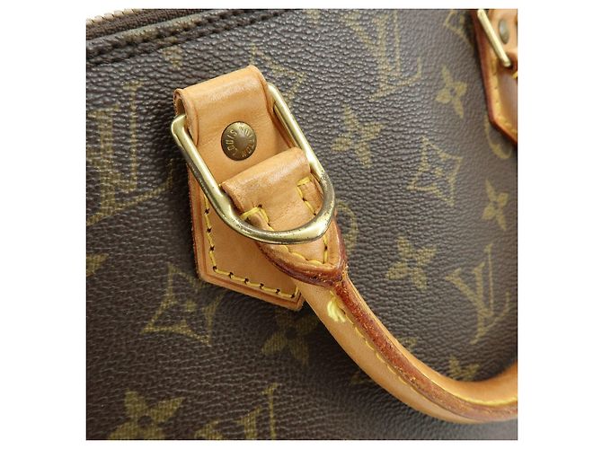 Borsa a mano Louis Vuitton Monogram Alma PM Brown M51130 - vista 10