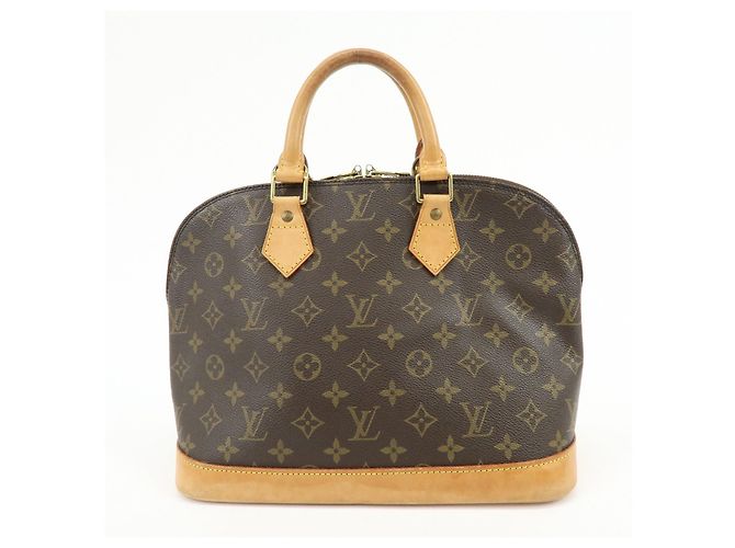 Borsa a mano Louis Vuitton Monogram Alma PM Brown M51130 - vista 2