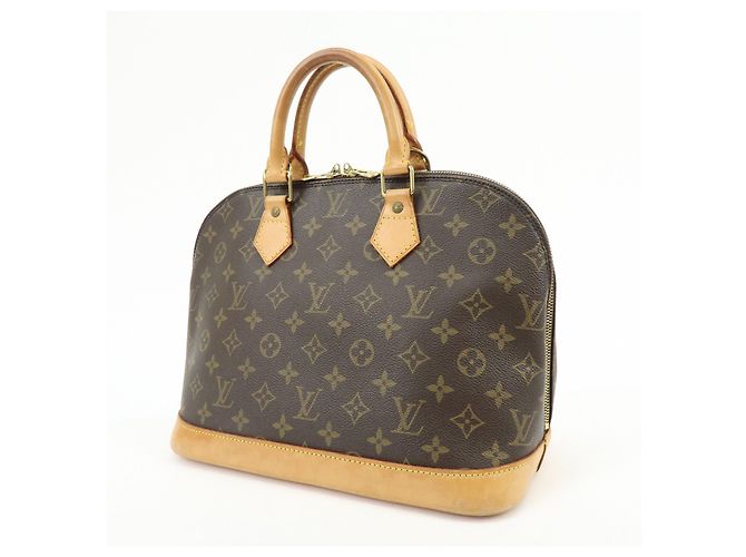 Borsa a mano Louis Vuitton Monogram Alma PM Brown M51130 - vista 3