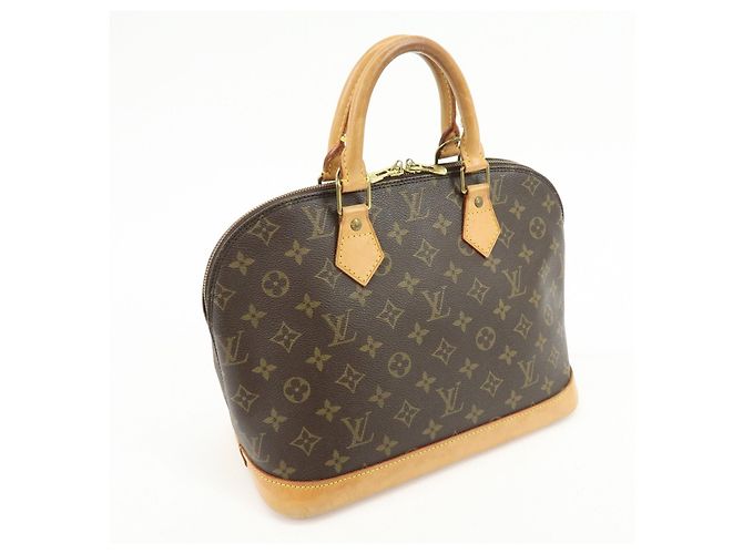Borsa a mano Louis Vuitton Monogram Alma PM Brown M51130 - vista 4