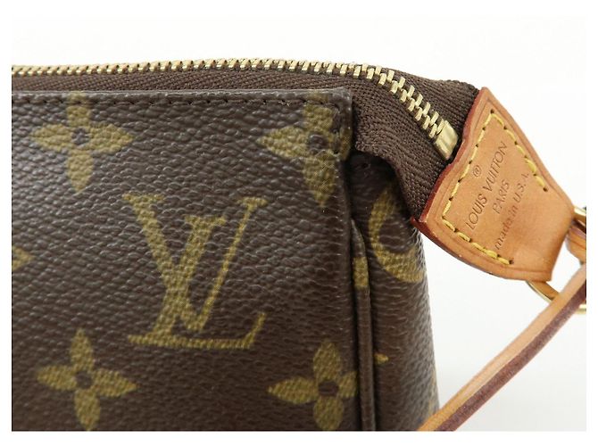 Louis Vuitton Monogram Pochette Accessoires Pouch Hand Bag Brown M51980 - Ansicht 16