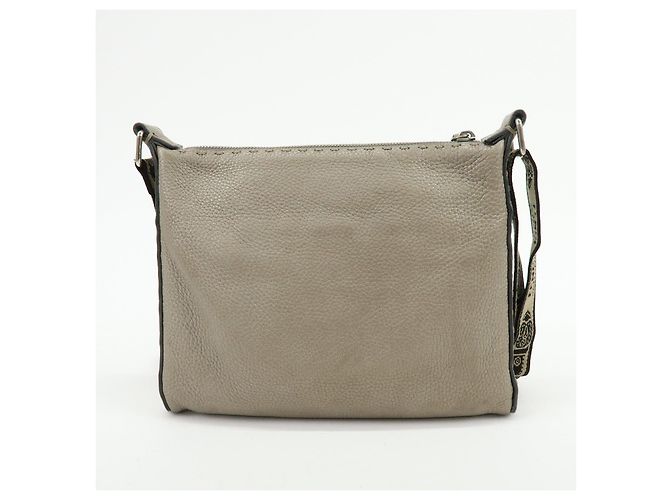 FENDI Selleria Borsa a tracolla in pelle Greige 8BT092 - vista 2