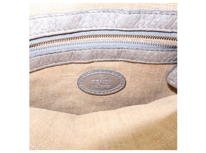 FENDI Selleria Borsa a tracolla in pelle Greige 8BT092 - vista 23