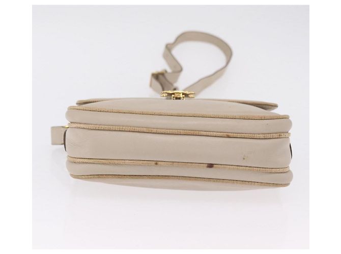 Céline CELINE Shoulder Bag Leather Beige Gold Auth mr3163 - Jerrillo - vista 11