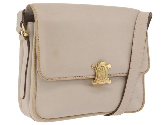 Céline CELINE Shoulder Bag Leather Beige Gold Auth mr3163 - Jerrillo - vista 2