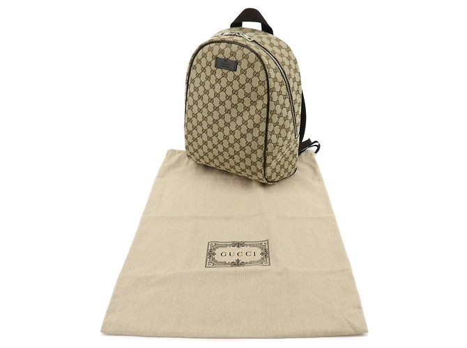 Zaino GUCCI GG Canvas Leather Brown 449906 - vista 12