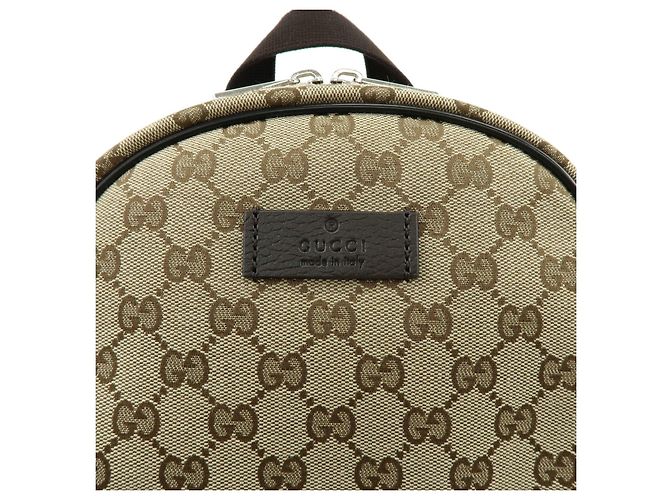 Zaino GUCCI GG Canvas Leather Brown 449906 - vista 6