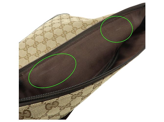 Borsa a Spalla e Borsa a Tracolla GUCCI GG Canvas Leather Marrone 145857 - vista 11