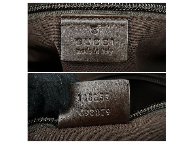 Borsa a Spalla e Borsa a Tracolla GUCCI GG Canvas Leather Marrone 145857 - vista 12