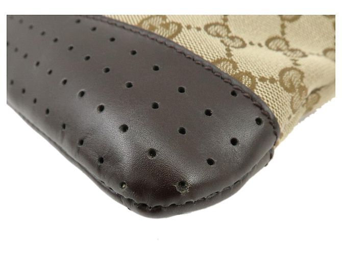 Borsa a Spalla e Borsa a Tracolla GUCCI GG Canvas Leather Marrone 145857 - vista 5