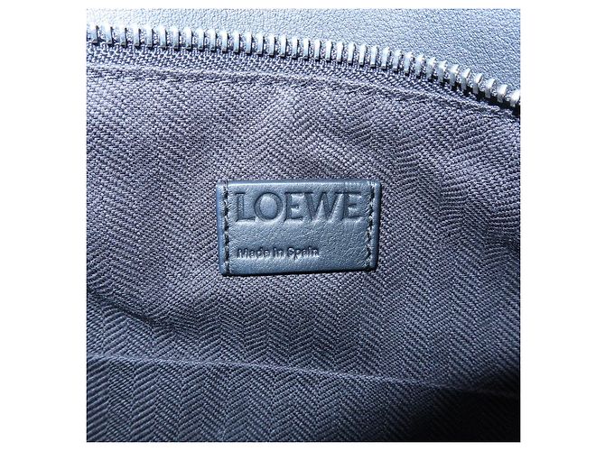 Borsa LOEWE Puzzle Small Paulas Ibiza in pelle e rafia, borsa a mano 2Way, Blu - vista 12