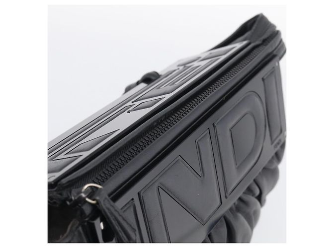 FENDI Shoulder Bag Leather Black Silver 8BN179 Auth mr3186V - Jerrillo - vista 16
