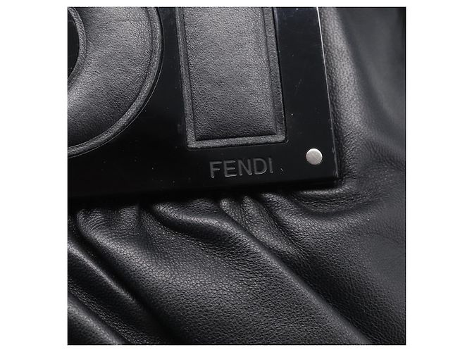 FENDI Shoulder Bag Leather Black Silver 8BN179 Auth mr3186V - Jerrillo - vista 18