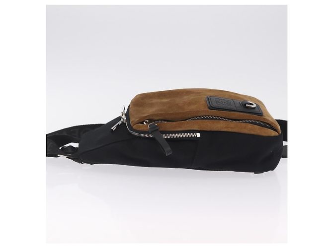 LOEWE Body Bag Suede BFLXFXSX01-1628 Brown Silver Auth RV038V - Jerrillo - vista 5