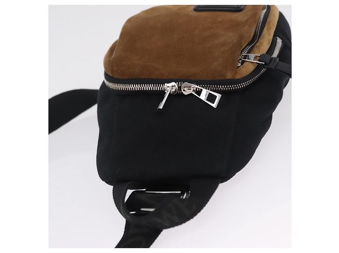 LOEWE Body Bag Suede BFLXFXSX01-1628 Brown Silver Auth RV038V - Jerrillo - vista 6