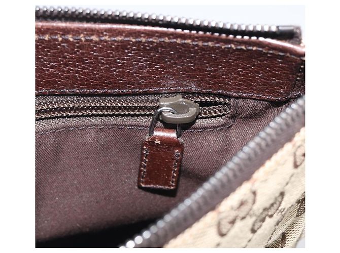 GUCCI GG Canvas Shoulder Bag Brown Silver 114273 Auth RV020 - Jerrillo - vista 20