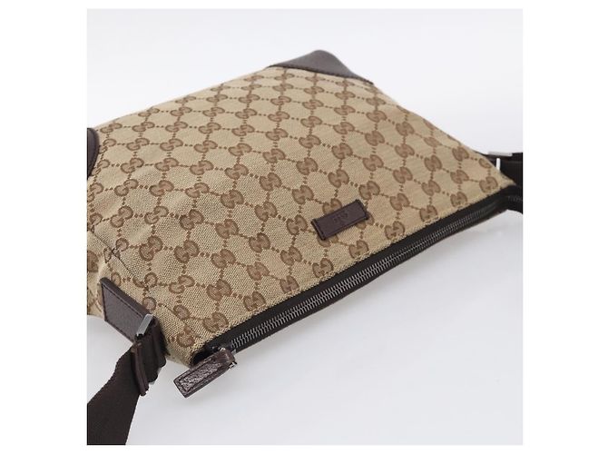 GUCCI GG Canvas Shoulder Bag Brown Silver 114273 Auth RV020 - Jerrillo - vista 6