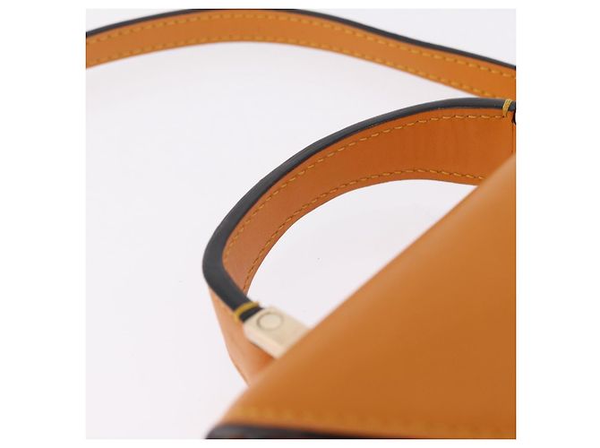 Valextra Micro Igide Hand Bag Leather 2way Orange Silver Auth 208395V - Jerrillo - vista 14