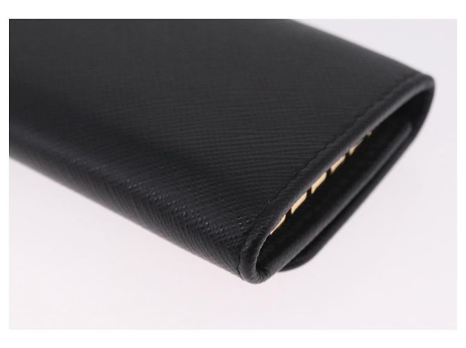 PRADA Porte-clés Cuir Safiano Noir Or Auth 212121M - Jerrillo - vue 11