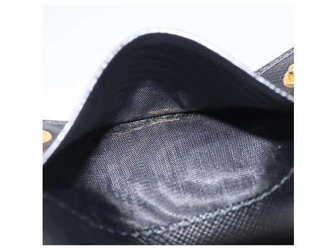 PRADA Porte-clés Cuir Safiano Noir Or Auth 212121M - Jerrillo - vue 18
