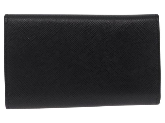 PRADA Porte-clés Cuir Safiano Noir Or Auth 212121M - Jerrillo - vue 3