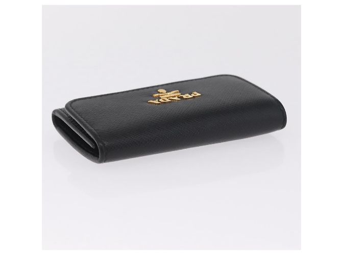 PRADA Porte-clés Cuir Safiano Noir Or Auth 212121M - Jerrillo - vue 6
