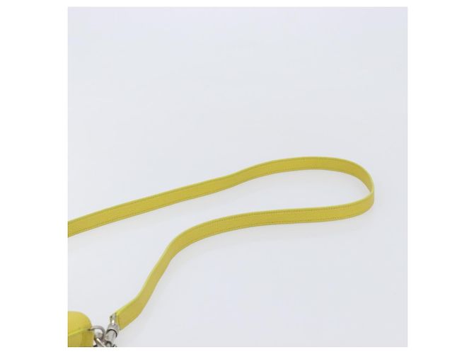 Céline CELINE Luggage Nano Shopper Hand Bag Leather 2way Yellow Silver Auth 211487A - Jerrillo - vista 13