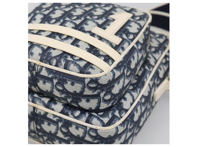 Christian Dior Trotter Canvas Shoulder Bag PVC Blue Silver Auth 211947 - Jerrillo - vista 10