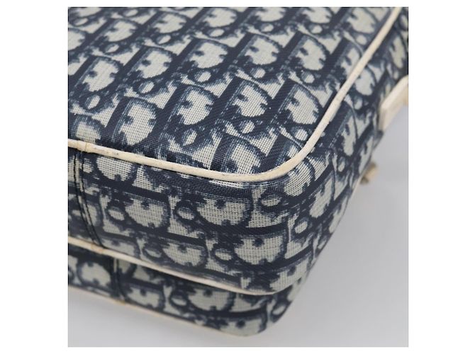 Christian Dior Trotter Canvas Shoulder Bag PVC Blue Silver Auth 211947 - Jerrillo - vista 12