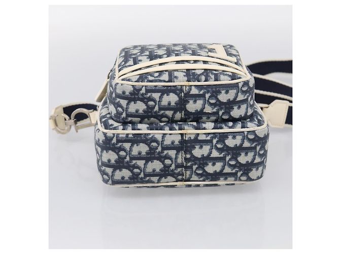 Christian Dior Trotter Canvas Shoulder Bag PVC Blue Silver Auth 211947 - Jerrillo - vista 9