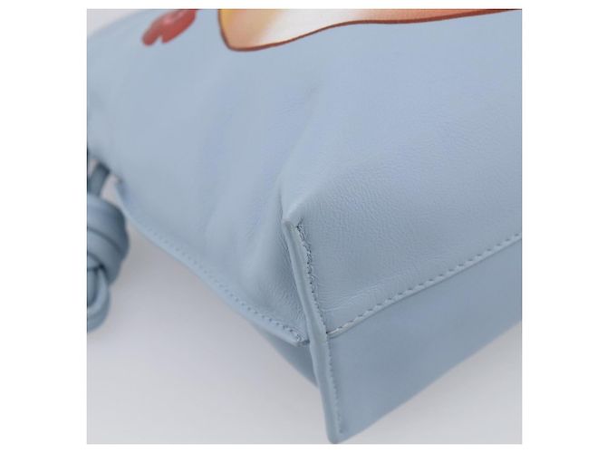 LOEWE Flamenco Bag Leather Maruha Mario Collaboration Light Blue Auth 210374SAM - Jerrillo - vista 11