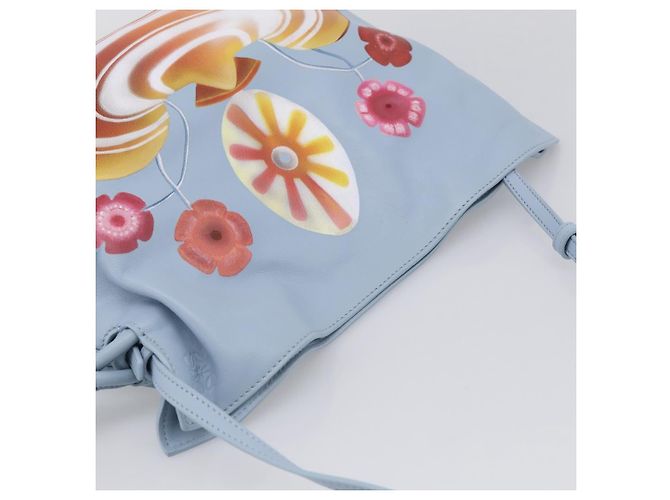 LOEWE Flamenco Bag Leather Maruha Mario Collaboration Light Blue Auth 210374SAM - Jerrillo - vista 6