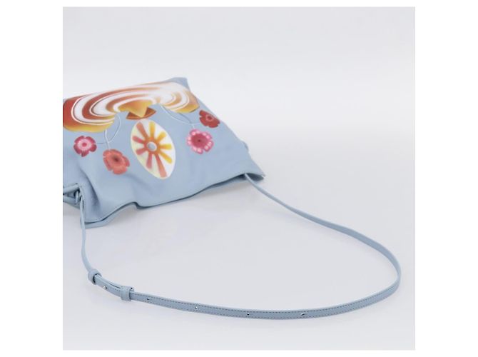LOEWE Flamenco Bag Leather Maruha Mario Collaboration Light Blue Auth 210374SAM - Jerrillo - vista 7