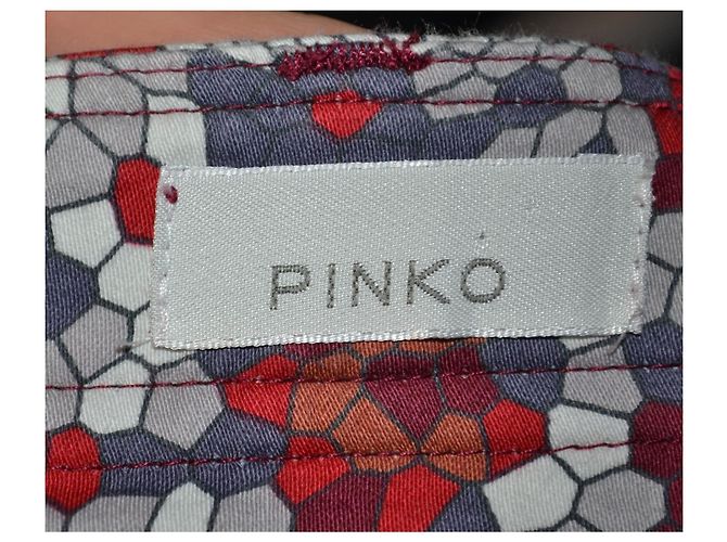 Pinko Pantalones Slim de Algodón Estampado Abstracto - vista 5