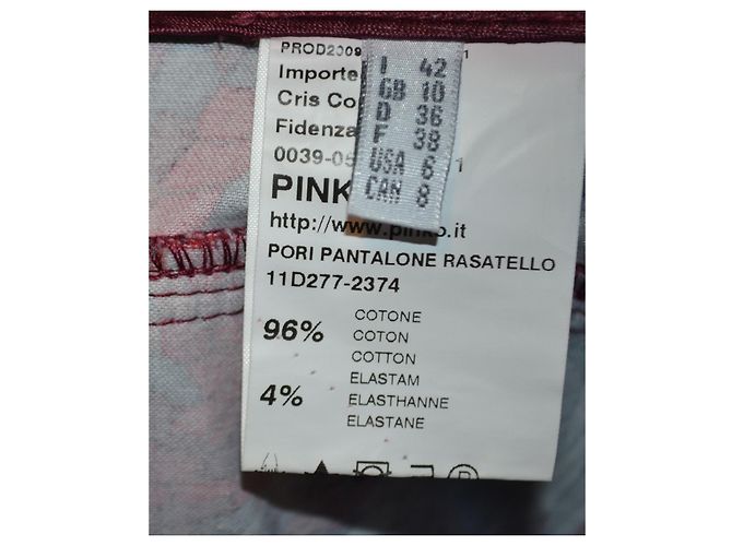 Pinko Pantalones Slim de Algodón Estampado Abstracto - vista 6