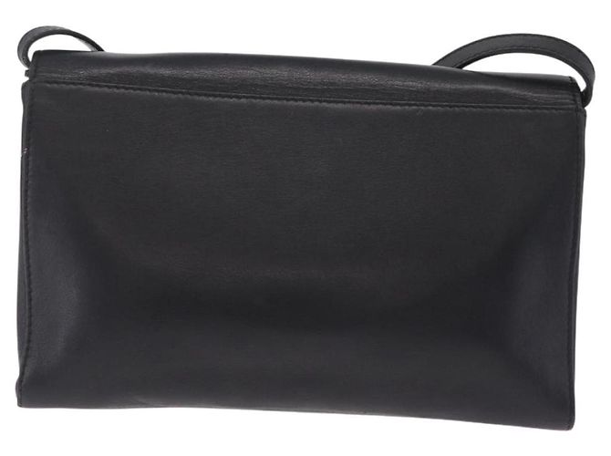 Céline CELINE Shoulder Bag Leather Black Silver Auth ka6958 - Jerrillo - vista 2