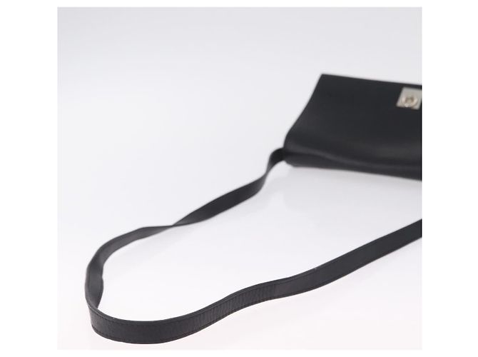 Céline CELINE Shoulder Bag Leather Black Silver Auth ka6958 - Jerrillo - vista 8