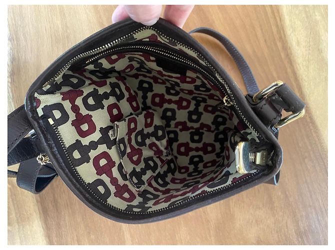 Borsa a tracolla Gucci in tela monogram con striscia verde e rossa - vista 15