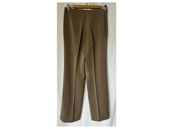 Autre Marque Pantalones marrones en mezcla de seda - vista 3