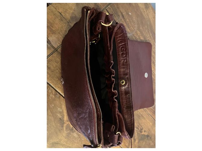 Jerome Dreyfuss Borsa a tracolla in pelle bordeaux - vista 10