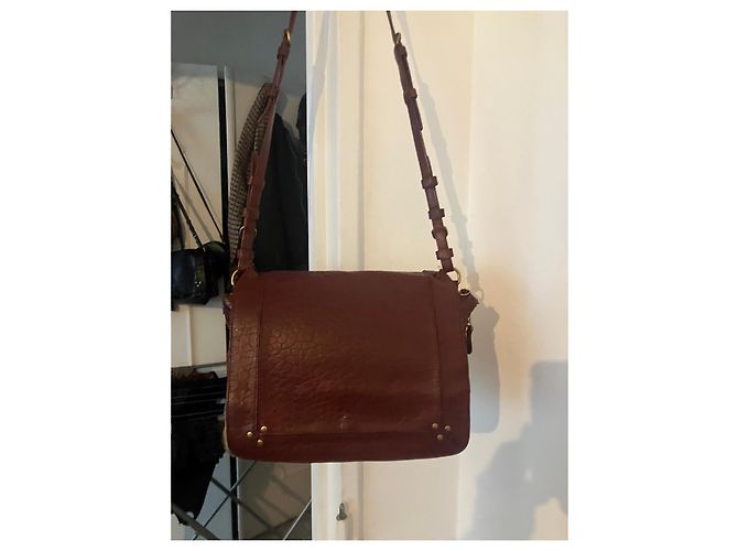 Jerome Dreyfuss Borsa a tracolla in pelle bordeaux - vista 6