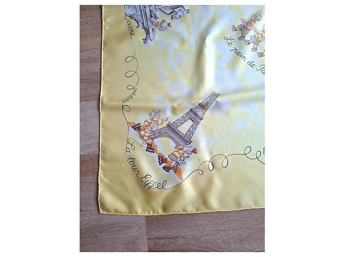 Hermès gelbes Seidentuch Carré Paris - Ansicht 7