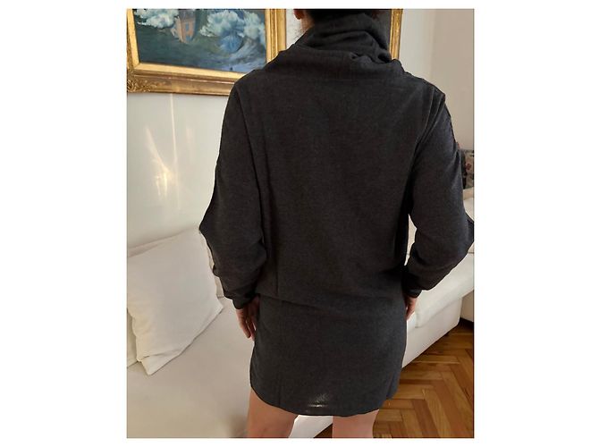 Autre Marque Vestido de cashmere cinza Dusan - vista 6