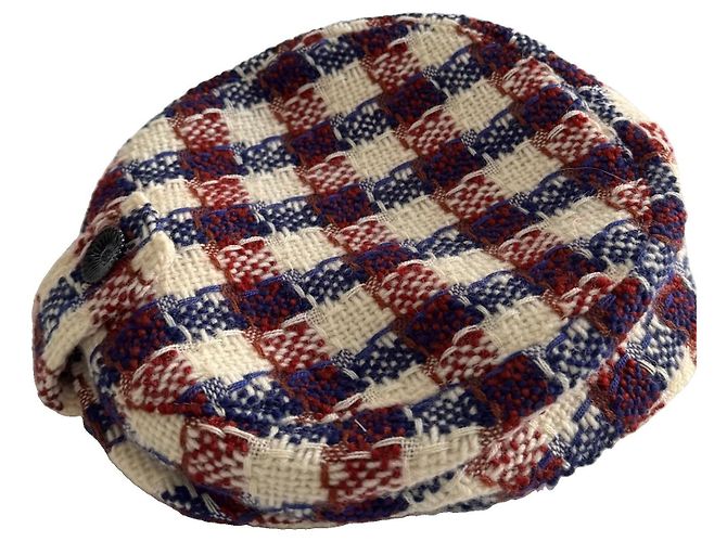 Gorra Newsboy Chanel de Tweed con Botón CC - vista 10
