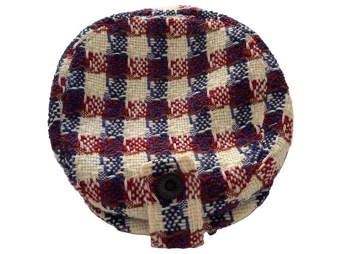 Gorra Newsboy Chanel de Tweed con Botón CC - vista 11
