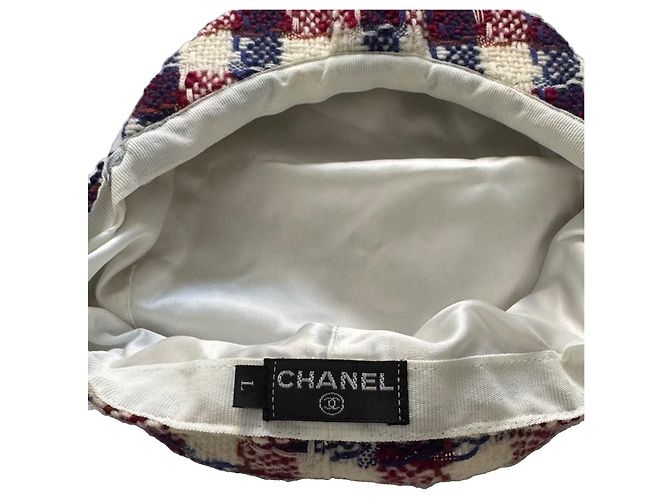 Gorra Newsboy Chanel de Tweed con Botón CC - vista 16
