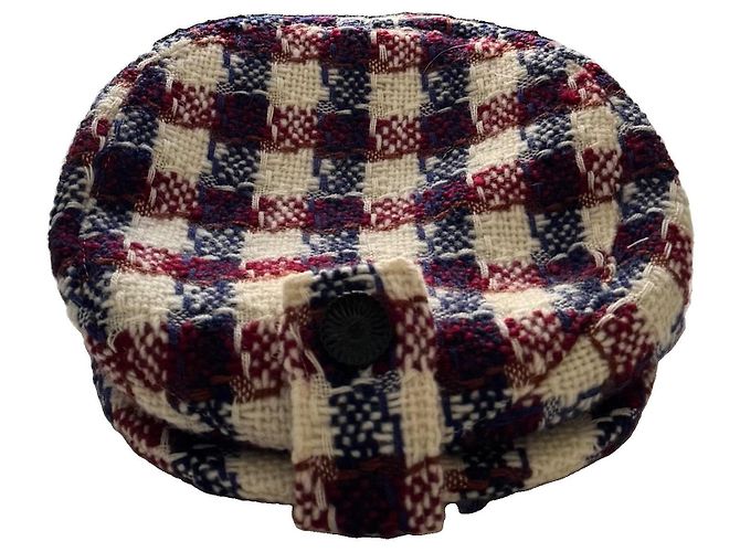 Gorra Newsboy Chanel de Tweed con Botón CC - vista 4
