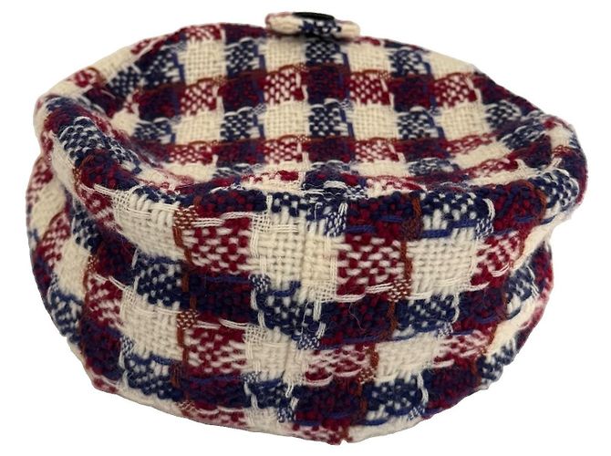 Gorra Newsboy Chanel de Tweed con Botón CC - vista 8