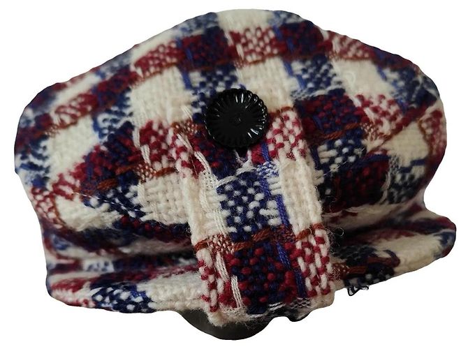 Gorra Newsboy Chanel de Tweed con Botón CC - vista 9